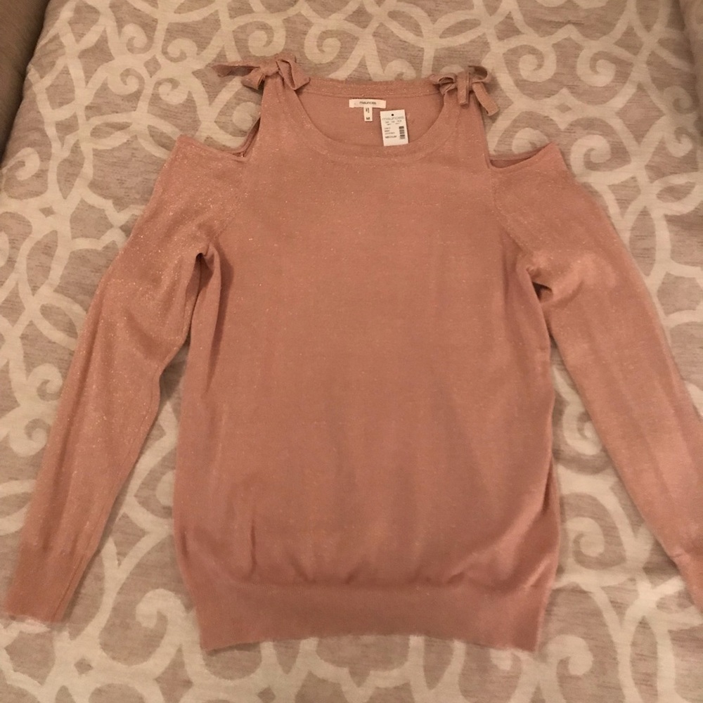 Cold shoulder sweater